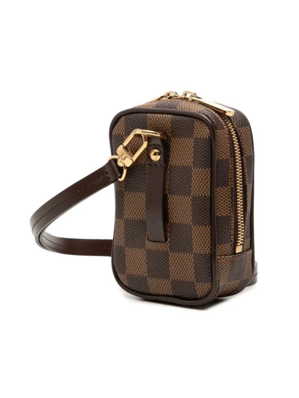 Louis Vuitton Damier Etui Okapi PM Crossbody Shoulder Bag Brown Leather